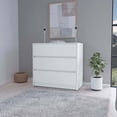 thumbnail image 1 of FM FURNITURE Avra 3 Drawer Dresser, Manufactured Wood Top and Front Chest of Drawers, 1 of 8