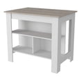 thumbnail image 1 of FM FURNITURE Brooklyn Kitchen Island with Open Storage Engineered Wood White, 1 of 8