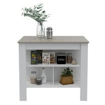 FM FURNITURE LLC Brooklyn Antibacterial Kitchen Island