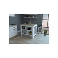 thumbnail image 1 of FMFURNITURE Brooklyn Kitchen Island with Open Storage Engineered Wood Light Oak, 1 of 6