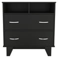 thumbnail image 1 of FM FURNITURE LLC Portobelo Two Drawer Dresser ,Black, 1 of 5