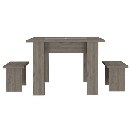 FM FURNITURE LLC Sebring Kids Table ,Light Gray / White