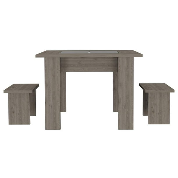 FM FURNITURE LLC Sebring Kids Table ,Light Gray / White