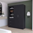 thumbnail image 1 of FM FURNITURE Tempe 3 Drawers Armoire, 3-Tier Shelf, 2-Door, 1 of 6