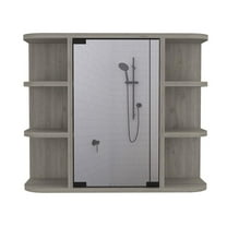 FM FURNITURE LLC Valdez Medicine Cabinet Light Gray