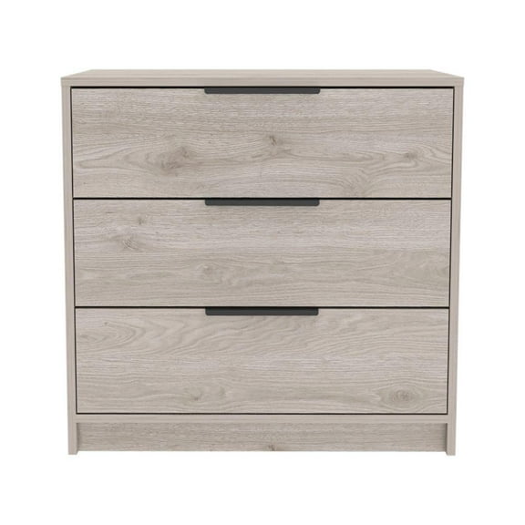 FM FURNITURE LLC Washington  3 Drawer Dresser ,Light Gray