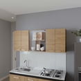thumbnail image 1 of FM FURNITURE Lydia Wall Cabinet with Four Doors Natural Oak Engineered Wood, 1 of 8