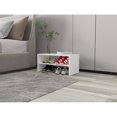 thumbnail image 1 of FM FURNITURE Norris shoe rack in melamine with 2 shelves White, 1 of 6