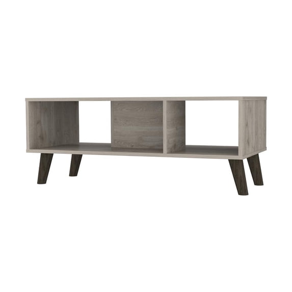 FM FURNITURE Oregon Coffee Table Light Gray Engineered Wood