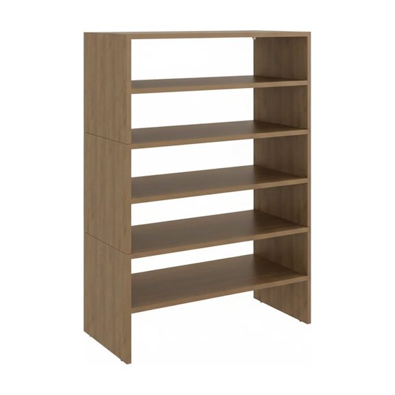 FM FURNITURE Orion Modern Shoe Rack, Natural Oak - 4 Shelves