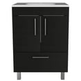 thumbnail image 1 of FM FURNITURE Otello Engineered Wood Single Bathroom Vanity in Black, 1 of 7