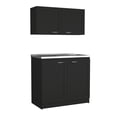 thumbnail image 1 of FM FURNITURE Perseus Countertop Engineered Wood Cabinet Set in Black, 1 of 8