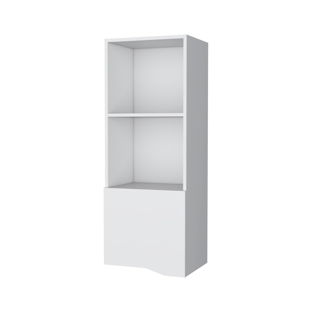 FM FURNITURE Pima Wall Cabinet in melamine with one door White