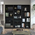 thumbnail image 1 of FM FURNITURE Pinedale 3 Piece Living Room Set Black Engineered Wood, 1 of 6