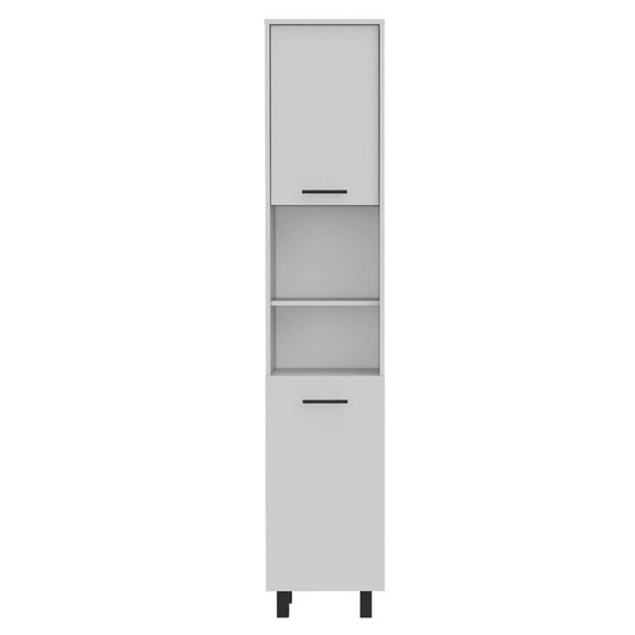 FM FURNITURE Sheffield Two Door Pantry Cabinet Engineered Wood White