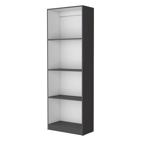 FM FURNITURE Sutton Bookcase Multicolor Engineered Wood Matt Gray