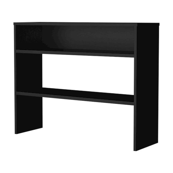 FM FURNITURE Vail Console Table With Open Storage Black Engineered Wood