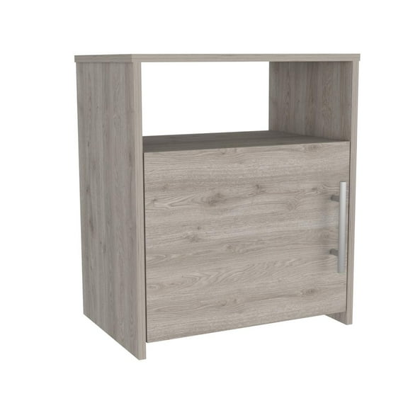 FM Furniture Bristol Modern Wood Bedroom Night Stand in Light Gray