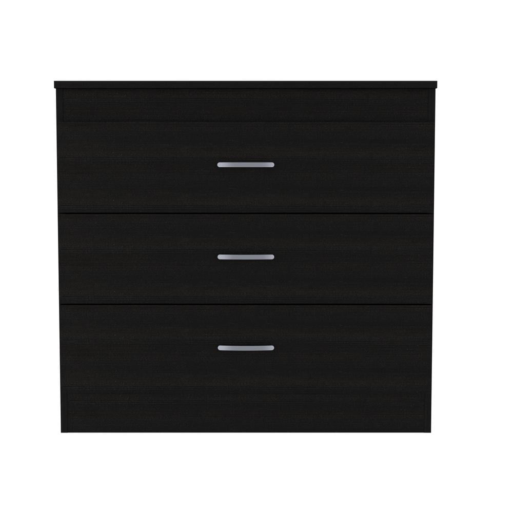 Cambridge Black 3-Drawer Dresser with Mirror Accent