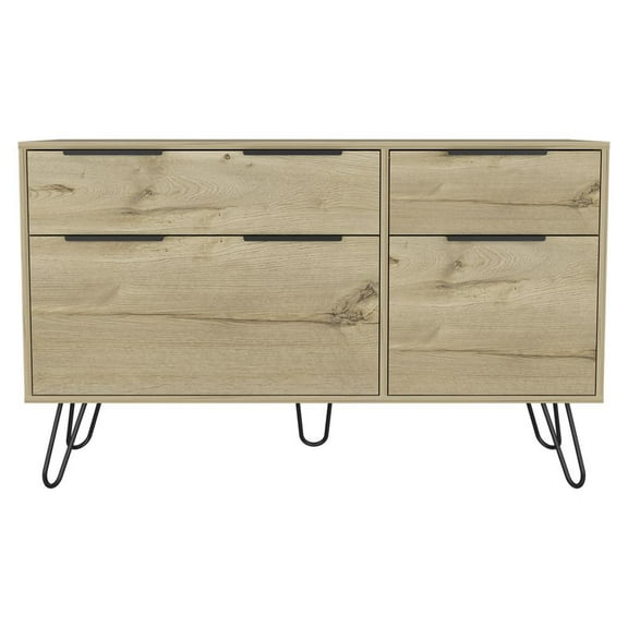 FM FURNITURE LLC Monaco Double Dressser ,Light Oak