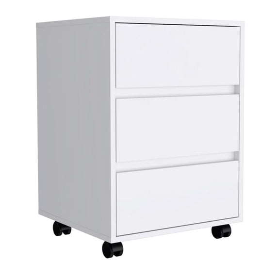Vienna Three Drawers Filing Cabinet; Roller Blade Glide