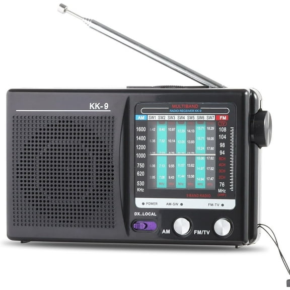 AM FM Portable Radio, 3 Band Personal Transistor Radios 2AA Battery Operated with Headphone Jack, Large Speaker, Easy to Use Compact Design for Home,Outdoor,Emergency, Ideal Gift for Seniors Elderly