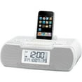 thumbnail image 1 of FM-RBDS / AM / Aux-in Digital Tuning Atomic Clock Radio with iPod Dock, White, 1 of 7