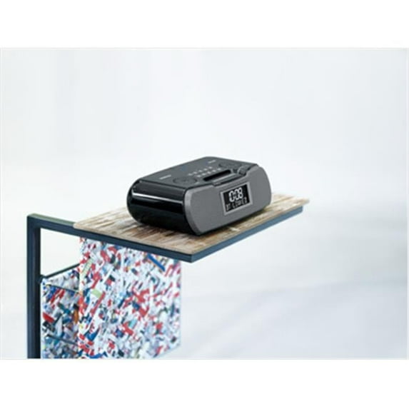 FM-RDS RBDS & AM Bluetooth Aux-in USB Charging Digital Tuning Clock Radio - Black