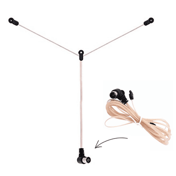 FM Radio Dipole Antenna 75 Ohm Indoor AM Loop Antenna