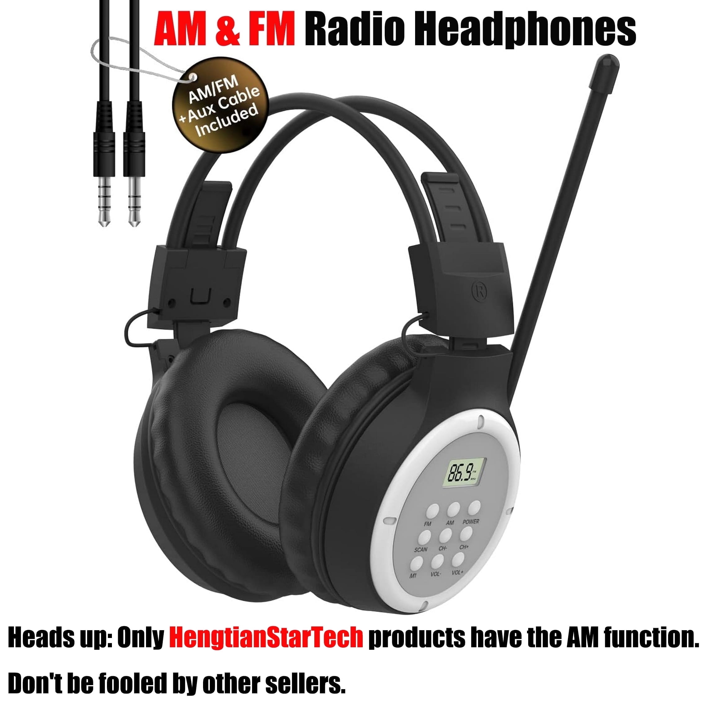 HTSTAR Am/Fm Digital Radio Headphones with Best Reception - Portable ...