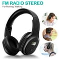 thumbnail image 1 of FM Radio Headphones, TSV Wireless FM Headset Ear Muffs for Jogging, Walking, Supports External Aux ​Cable - Black, 1 of 10