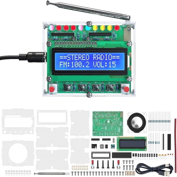 FM Radio Kit,DIY Soldering Projects Radio for Learning Teaching STEM Education Ideal Gift for Family and Friends