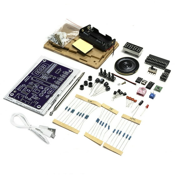 FM Radio Module DIY Kit with TDA2822 Power Amplifier Global FM Compatibility, Noise Elimination Bass Enhancement