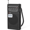 thumbnail image 1 of AM FM Radio Portable, NOAA Weather Radio, Transistor Radio 2AA Battery Operated with Long Range Reception, Loud Speaker, Transistor Antenna, Earphone Jack, Small Gifts for Seniors Elderly, 1 of 7