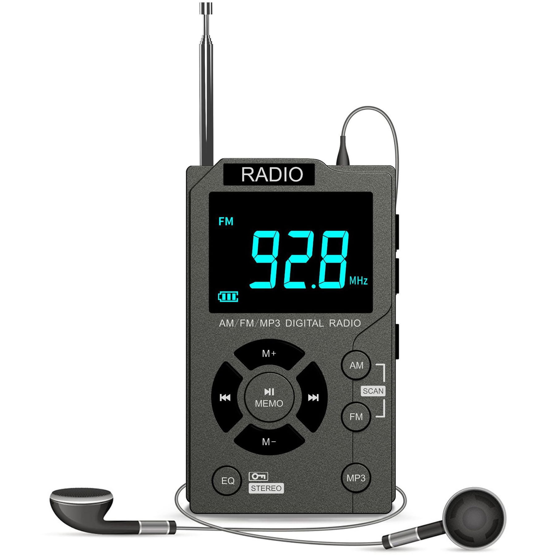 AM FM Radio Portable Pocket Radio with Best Reception,600 mAh ...