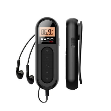 FM Radio,Rechargeable Portable Pocket Transistor Radio with Best Reception,LCD Digital Tuning with Backlight,Stereo Sound,Belt Clip for Jogging,Walking
