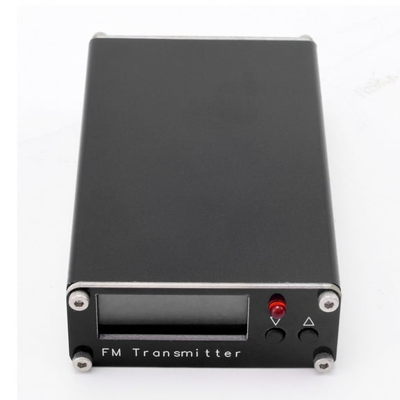 FM Transmitter 2KM Range 0.5W Digital Display Stereo 76MHz-108MHz Radio Emitter with Type-C Port for Private and Campus Broadcasting