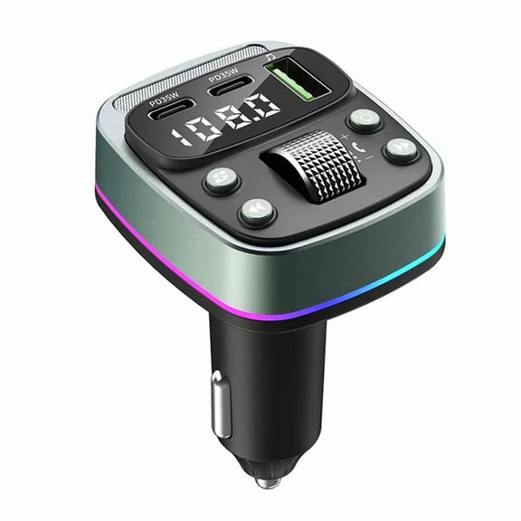 FM Transmitter Bluetooth 5.4 Car MP3 Music Player USB Flash Drive Lossless Car Charger Dual PD35W Fast Charging