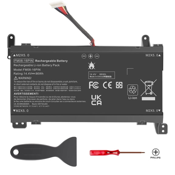 FM08 Laptop Battery for HP OMEN 17-AN013TX 17-AN014TX 17-AN014NG 17-an008ur Series Notebook TPN-Q195 HSTNN-LB8B HSTNN-LB8A 922752-421 922976-855 (16-PIN Connector)