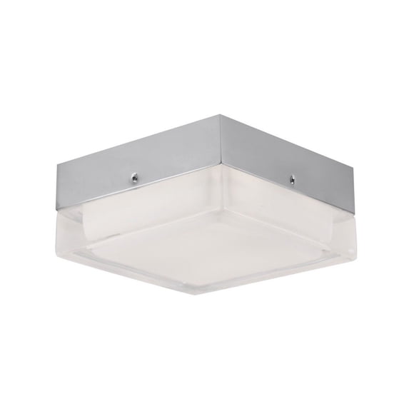 FM3405-CH-Kuzco Lighting-Dartmouth - 5.25 Inch 10W 1 LED Square Flush Mount-Chrome Finish