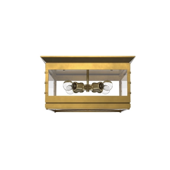 FM351004VB-Kuzco Lighting-Douglas - 4 Light Flush Mount-Vintage Brass Finish