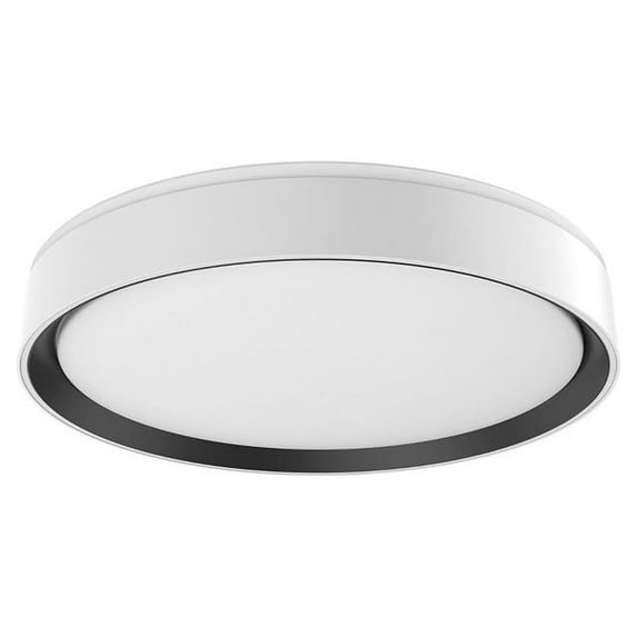FM43916-WH/BK-Kuzco Lighting-Essex - 32W LED Flush Mount-3 Inches Tall and 15.75 Inches Wide-White/Black Finish