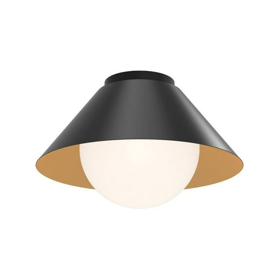 FM485214MBOP-Alora Lighting-Remy - 1 Light Flush Mount-8.5 Inches Tall and 13.5 Inches Wide-Matte Black Finish