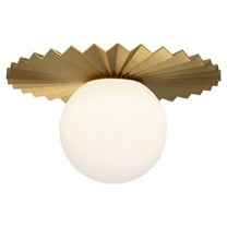 FM501212BGOP-Alora Lighting-Plume - 1 Light Flush Mount-6.63 Inches Tall and 11.88 Inches Wide-Brushed Gold Finish