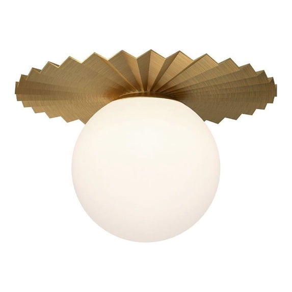 FM501214BGOP-Alora Lighting-Plume - 1 Light Flush Mount-8.63 Inches Tall and 13.88 Inches Wide-Brushed Gold Finish