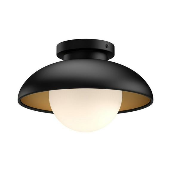 FM522016MBOP-Alora Lighting-Rubio - 1 Light Flush Mount-11.13 Inches Tall and 16 Inches Wide-Matte Black Finish