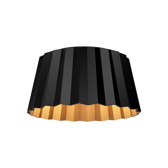 FM528514MB-Alora Lighting-Plisse - 2 Light Flush Mount-7.38 Inches Tall and 14.13 Inches Wide-Matte Black Finish