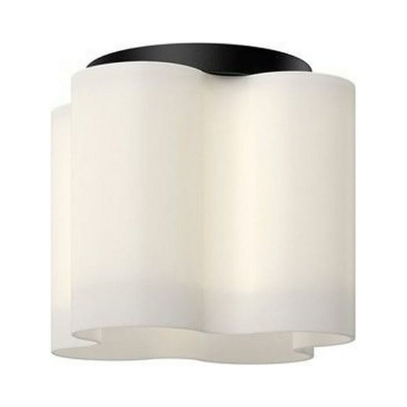 FM54809-BK/OP-Kuzco Lighting-Clover - 13W LED Flush Mount-7.88 Inches Tall and 8.38 Inches Wide-Black Finish