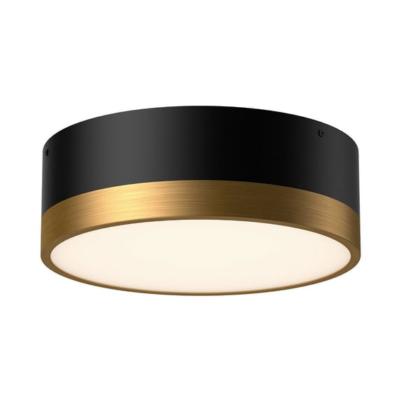 FM556212AGMB-Alora Lighting-Brisbane - 2 Light Flush Mount-4.13 Inches Tall and 12 Inches Wide-Aged Gold/Matte Black Finish