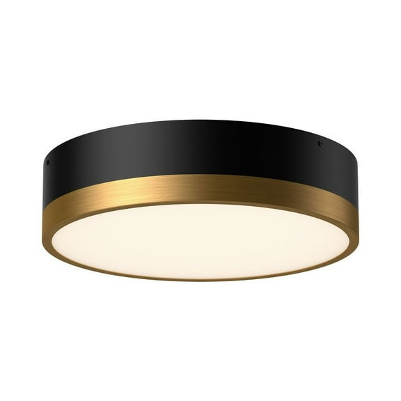 FM556216AGMB-Alora Lighting-Brisbane - 3 Light Flush Mount-4.13 Inches Tall and 16 Inches Wide-Aged Gold/Matte Black Finish